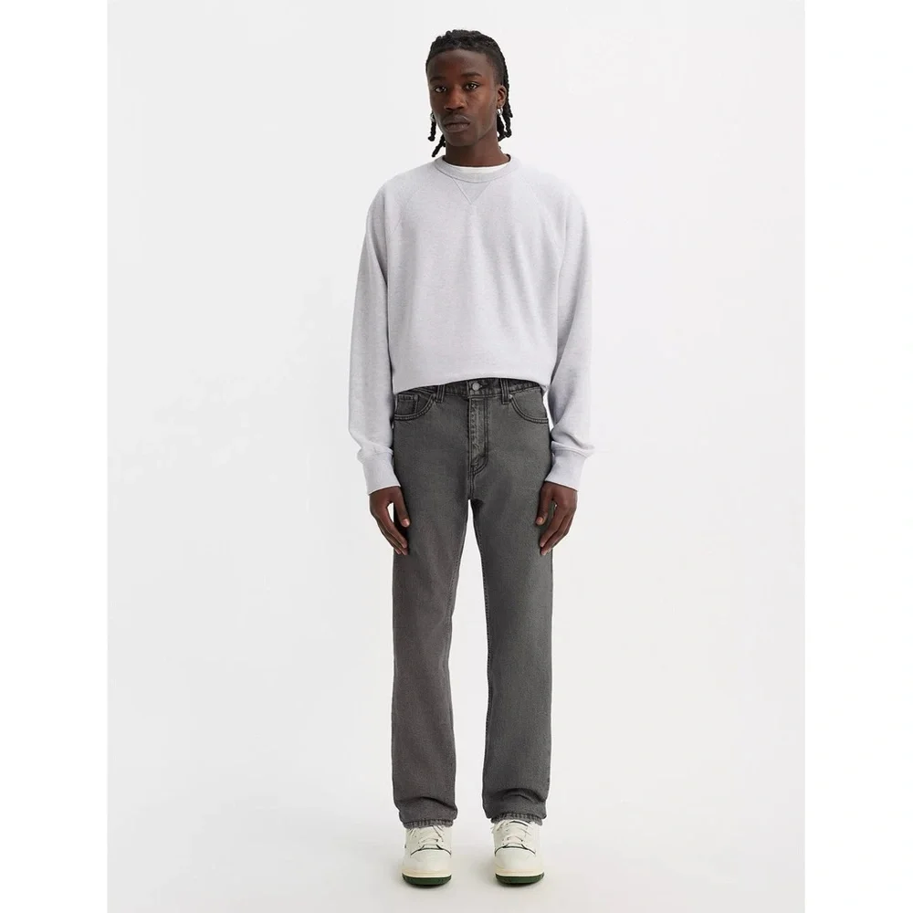Levi's Mens‎ 505 Regular Fit Straight Jeans 36x34 Iron Stone Grey Cotton Grunge